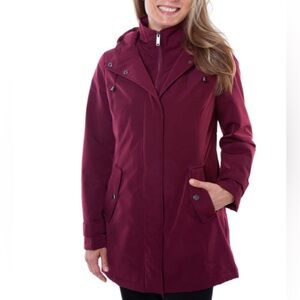 Women’s Maroon Winter Raincoat
